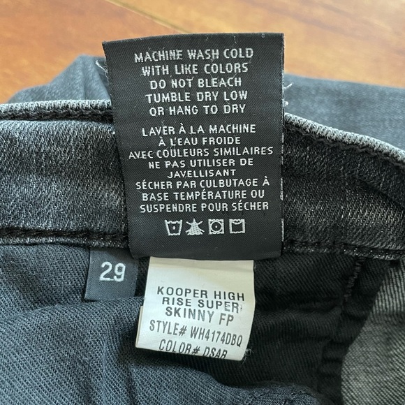 HUDSON KOOPER HIGH RISE SUPER SKINNY JEANS GRAY SIZE 29 - Picture 13 of 13
